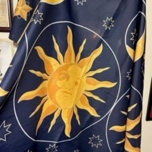 Sun, star, and moons shower curtain